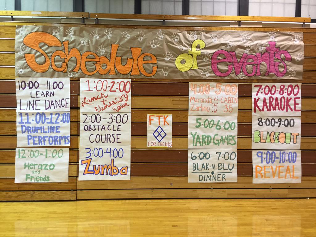 TJ_miniTHON's tweet photo. Schedule of events for today!!! http://t.co/NE2sc6j17v