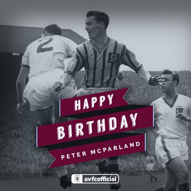 HAPPY BIRTHDAY: Best wishes to our 1957 hero Peter McParland, who turns 81 today. True legend! Enjoy Peter! 