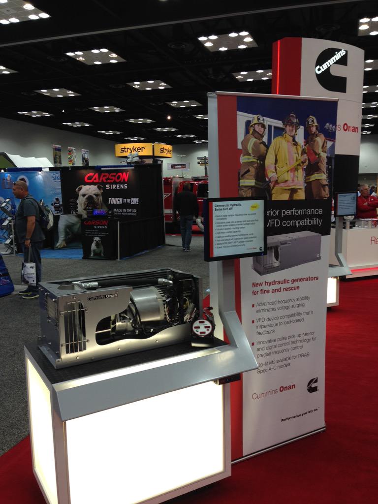 Cummins Onan brings best-in-class VFD compatibility to hydraulic genset! Come to see booth 5520 #FDIC2015