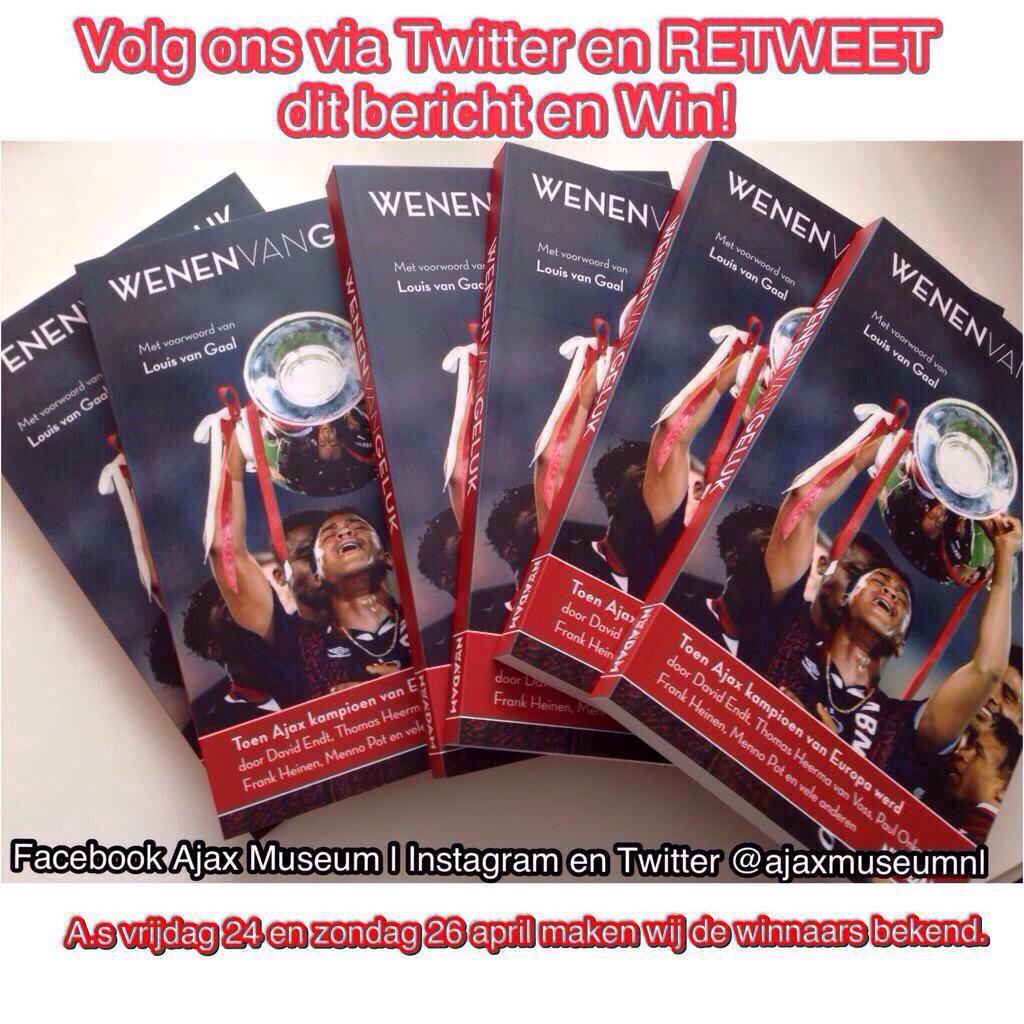 ajaxmuseumNL's tweet image. Zondagavond geven wij nog een boek Wenen van geluk weg. Winnen? Volg @ajaxmuseumNL + RETWEET dan dit bericht #AJAX RT