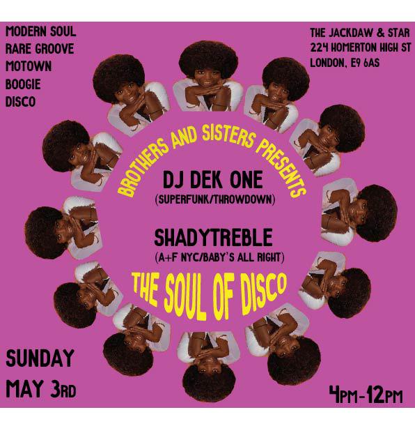 shadytreble's tweet photo. Brothers and sisters presents the soul of disco + BBQ. 4pm-12 Sunday May 3rd @JackdawAndStar #DJDekOne #Disco #Vinyl http://t.co/2XdsdJdLu4