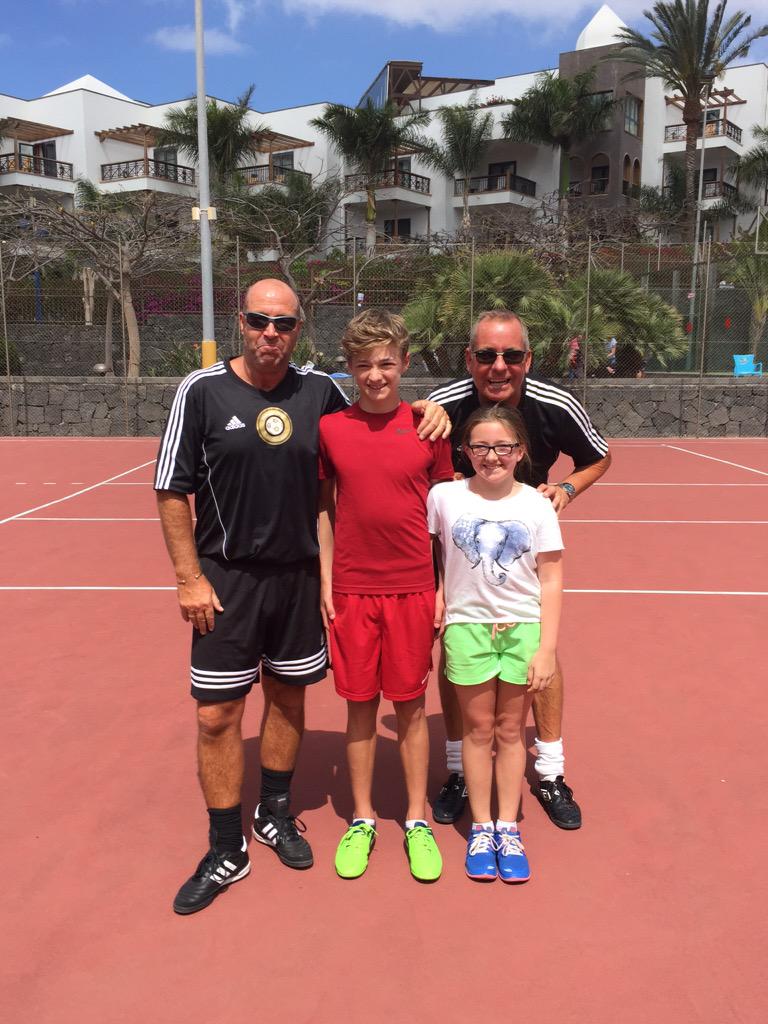 CatrionaGee's tweet photo. Me (&amp; my brother) at football camp in Lanzarote last week. ⚽️☀️ http://t.co/hujwb4fstl