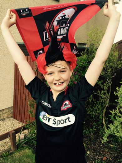 AnnOliver2's tweet photo. Murray's all set for London on Friday and would love to be the mascot! @EdinburghRugby http://t.co/UUGWt99vuJ