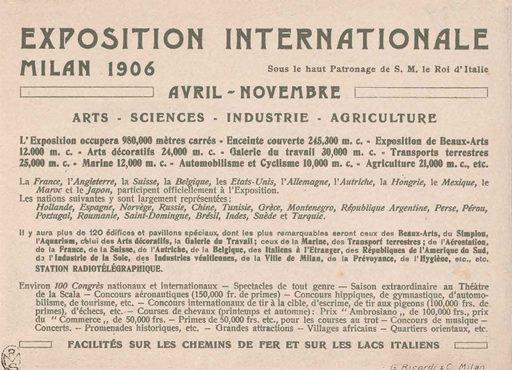FieraMilanoSpa's tweet photo. 6 days till #Expo2015. The first #Italian #Expo was held in #Milan in 1906. Read all about it in #Redondi’s book http://t.co/XIncLcCsNs