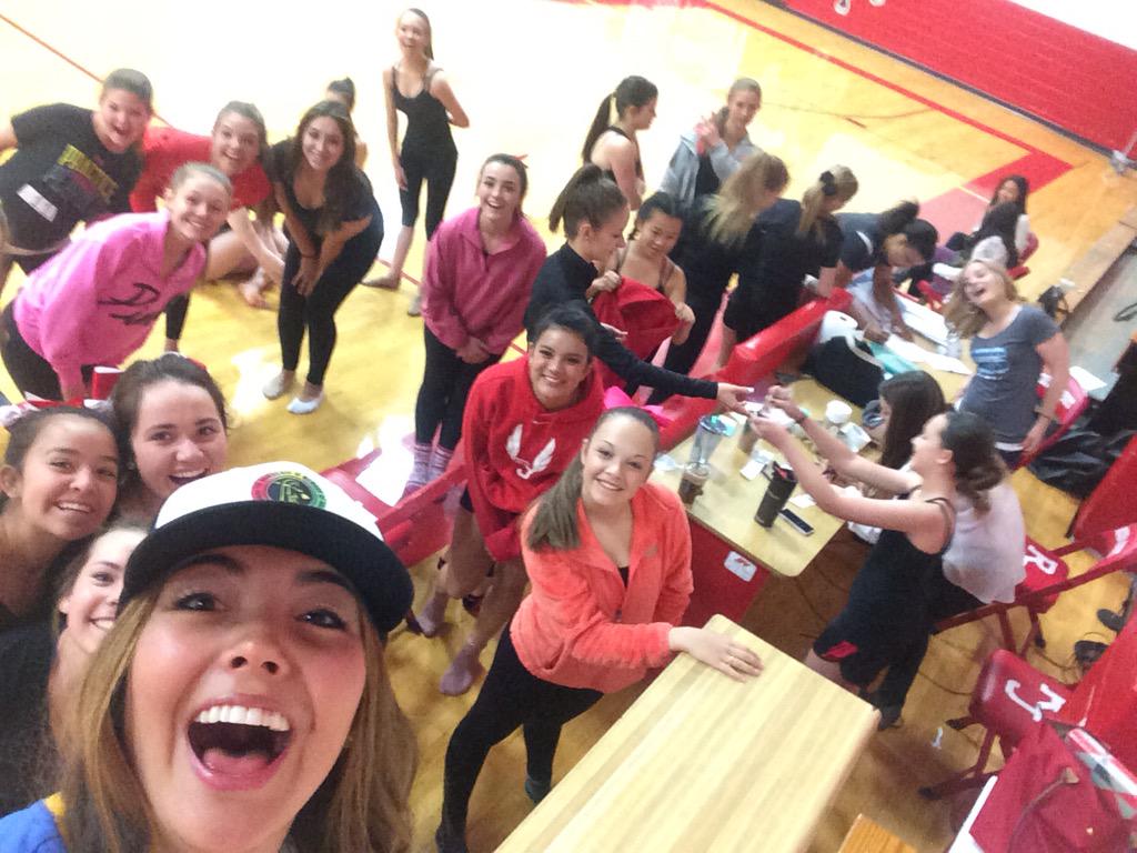 Future Regis Poms gettin ready for tryouts