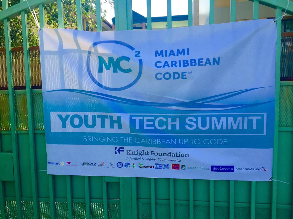 matthaggman's tweet photo. Celebrating the launch of @MiamiCaribeCo and Youth Tech Summit. So much energy and possibility. @knightfdn #YTS2015 http://t.co/zHD9PKizlF