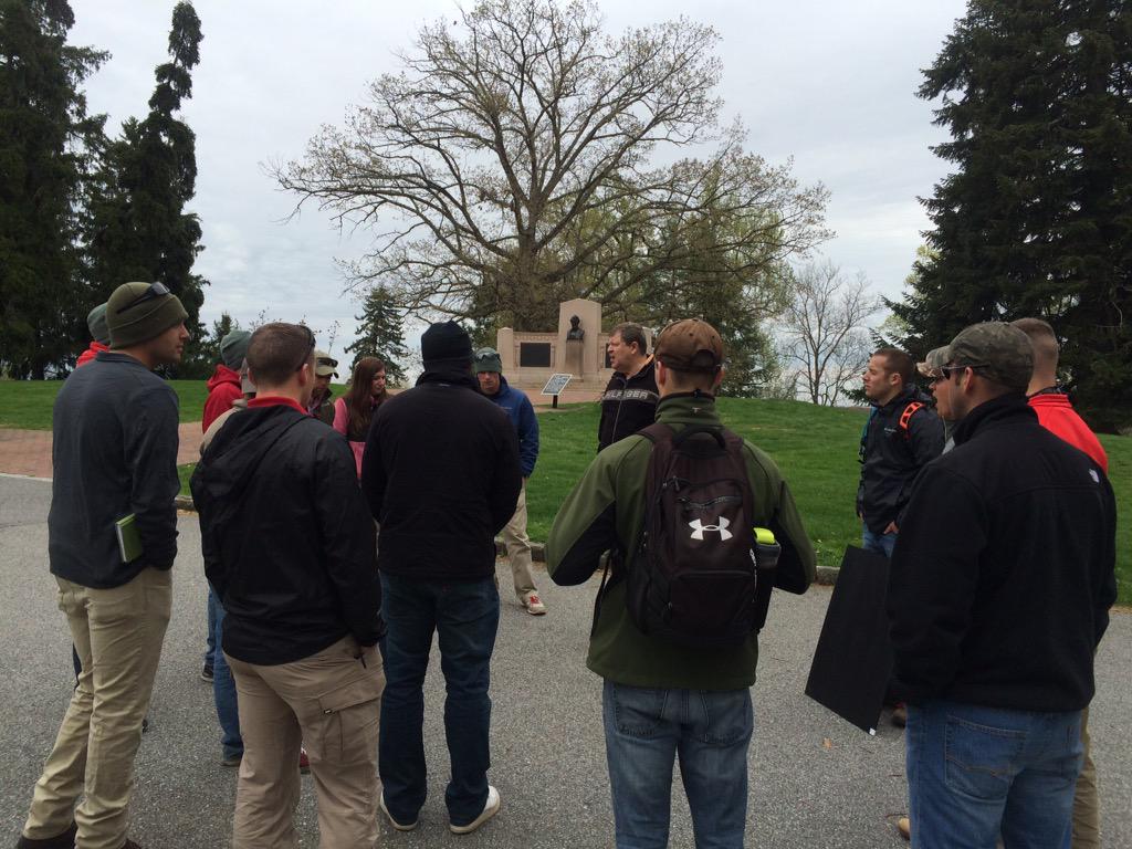 LHUROTC's tweet photo. #ArmyROTC @LockHavenUniv @mansfieldU Staff ride cemetery hill http://t.co/hHTvSajr8y