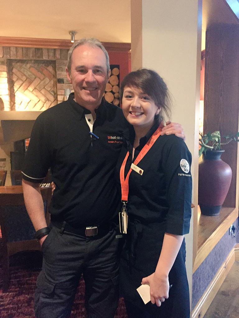 tt_solway's tweet photo. New team member Sarah's dad came in for a meal. He was very pleased! 😃 @WeAreSUGM @dianer06 @tt_solway @alastairhope http://t.co/oYuciwMHyw