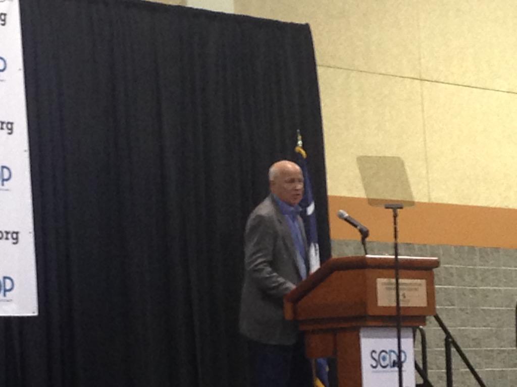 crickers's tweet photo. @MudcatSaunders preaching the Democratic Gospel 2 the SC D party convention N Columbia #RunJimRun #scdp @JimWebbUSA http://t.co/d9y50qeAXJ