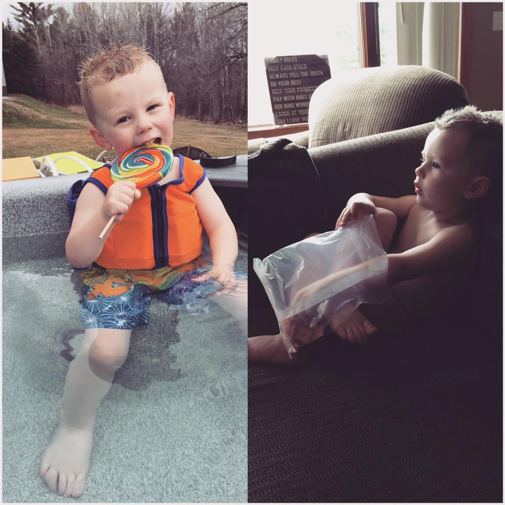 MeganSwanstrom's tweet photo. This morning we swam with suckers, then laid nakey on the couch with chips. Day with auntie well spent. http://t.co/Mhe7AoqSB9
