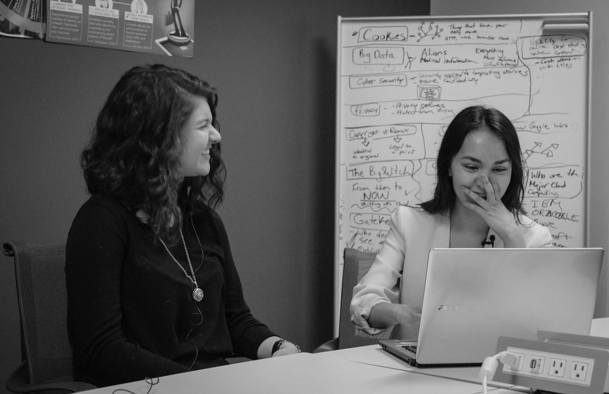 FCADtalks's tweet photo. Sneak peeks: Our hosts Madonna and Joyce being cute with Robyn from the Ryerson Musical Theatre Company! http://t.co/Ioosb4gHY4