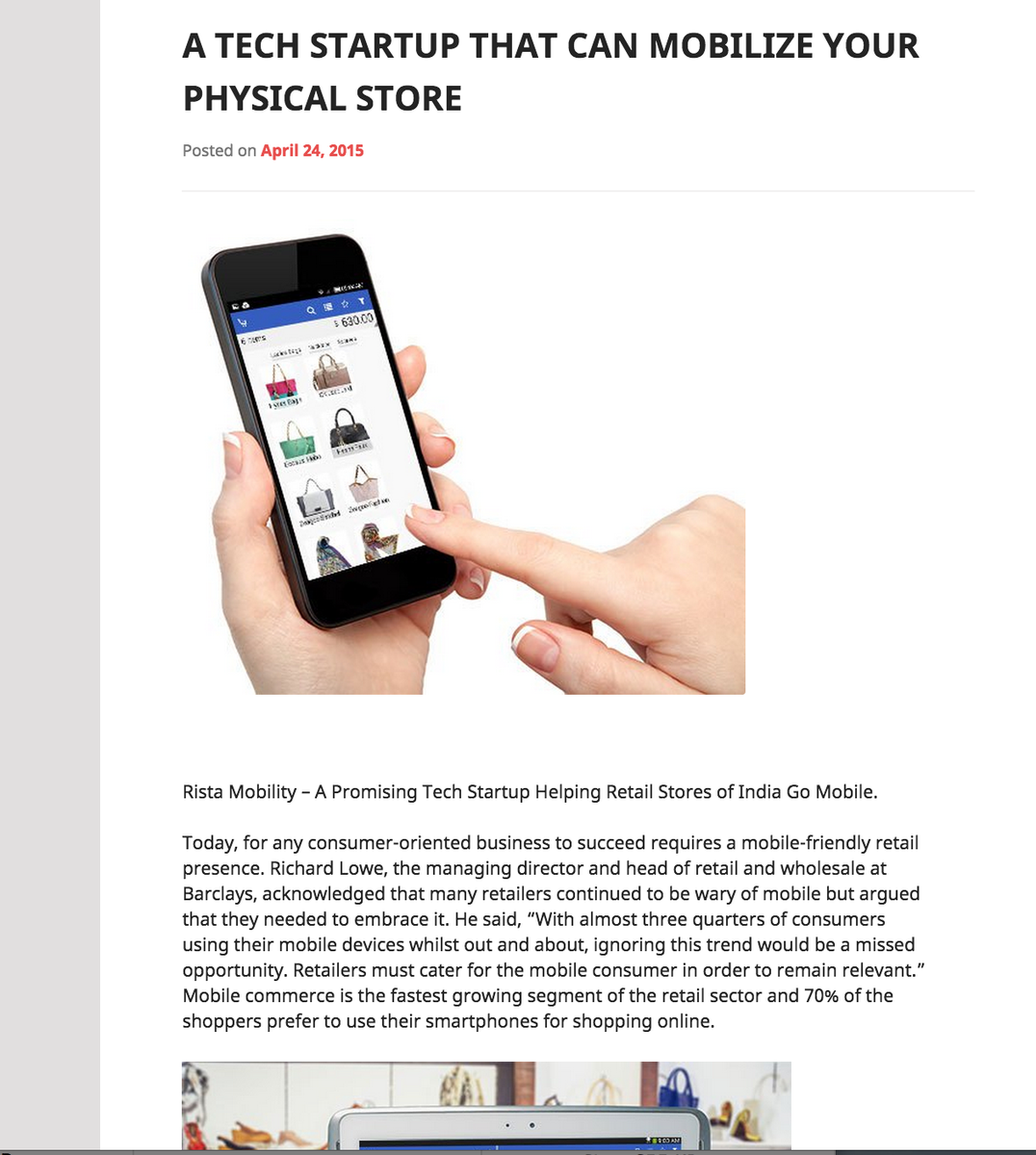 ristaapps's tweet photo. A Tech Startup that can Mobilize Your Physical Store.
http://t.co/eWnsT2wRDF http://t.co/bG5g8IMavY
