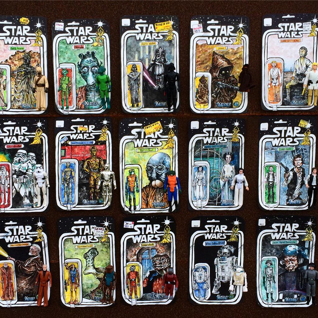 jimmydammit's tweet photo. VALUE DEAL: buy the original 15 Star Wars figure watercolors, save $185! Available only at https://t.co/QU9jX4R2I1 http://t.co/qT3rvOCI01
