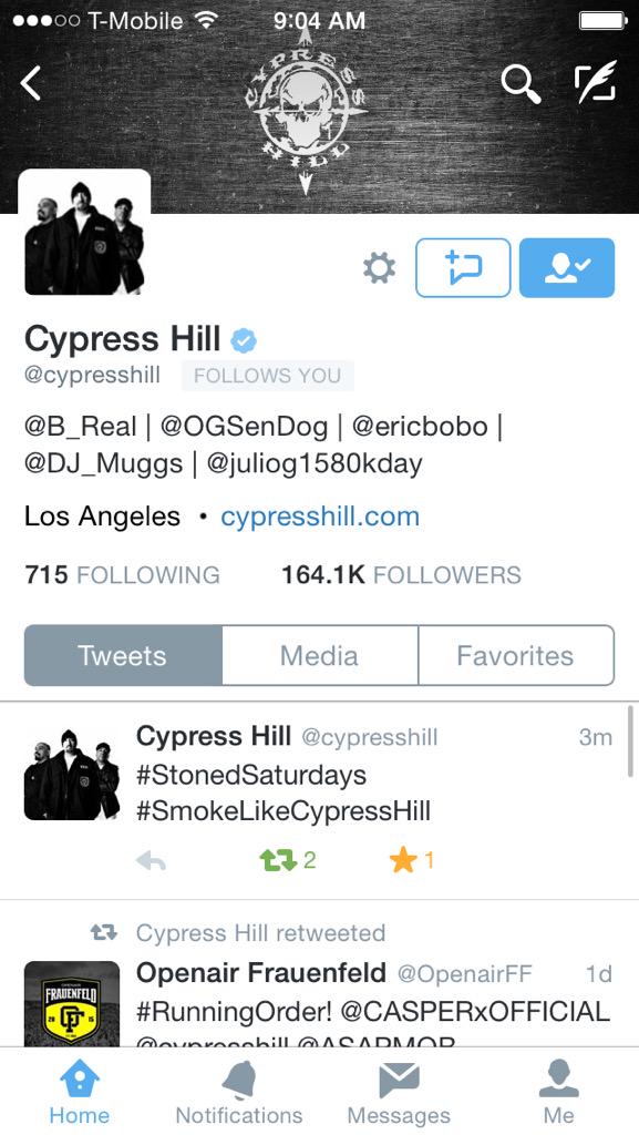 Squez30's tweet photo. Does @cypresshill follow you!! http://t.co/V41bDGMQam