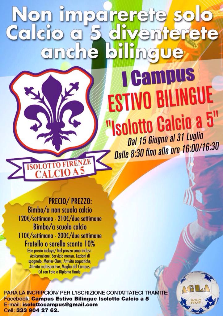 caarduco's tweet photo. I CAMPUS ESTIVO BILINGUE "Isolotto Calcio A 5" Venite anche voi @bvalero20 @rorodriguez84 ??? http://t.co/rThq9e1aHu