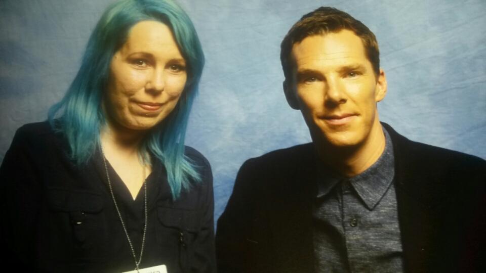 Charlieredsed's tweet photo. #voicecampaign poster girl meets #mnd #mnd ambassador today at #Sherlocked #VIP mnd http://t.co/Ih9bASjIPt