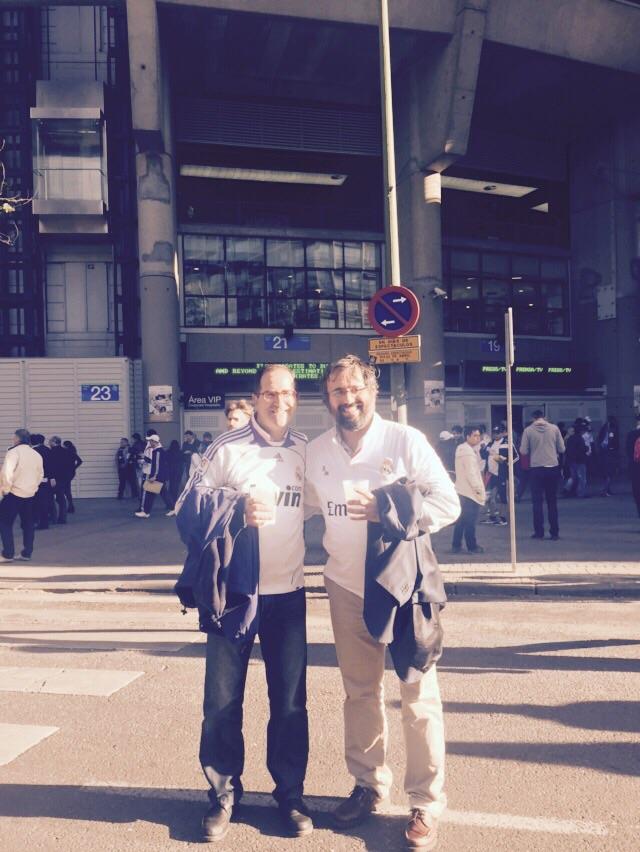 El miércoles en el Bernabeu con mi amigo Jesús y contra el Atletico