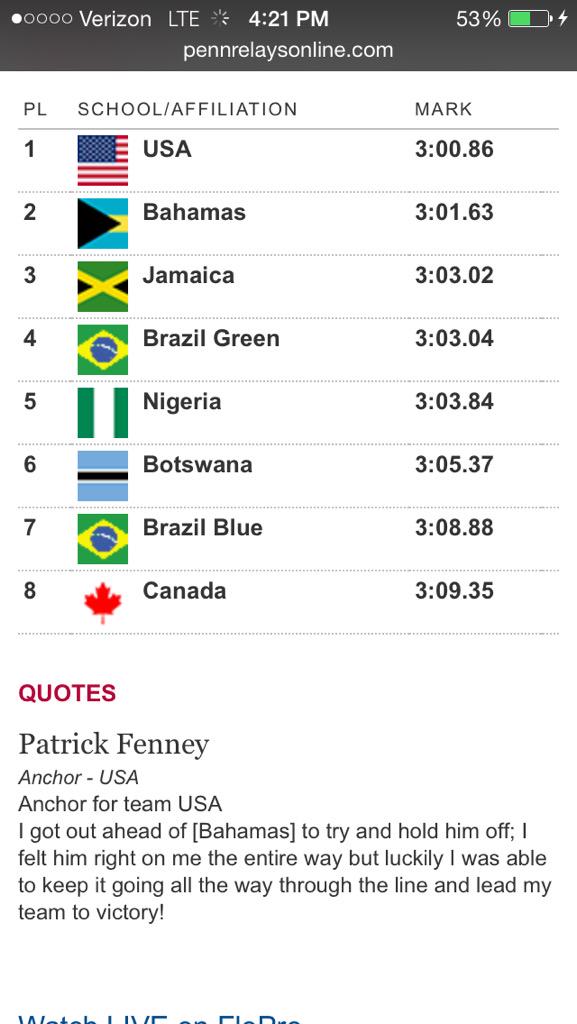FlavaFave8's tweet photo. Ehh, close enough. Hell of a run @Mr_FEENEY! http://t.co/PYCZRC8n6V