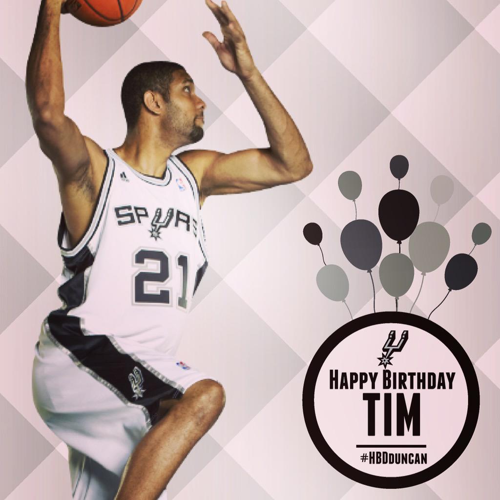 Hoy esta de happy birthday  el mejor Tim Duncan felicidades al campeon 