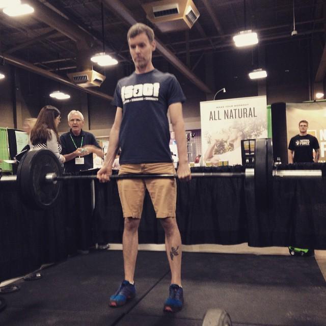 PaleoFX's tweet photo. Max Effort bodyweight #deadlifts in 2 minutes at the #PFXFitScore station on the #expofloo… http://t.co/lzvK8FQmbB http://t.co/2B3eQaHY9U