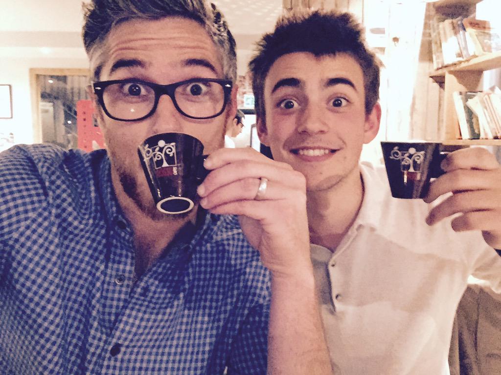 DaveAnnable10's tweet photo. The European tour continues. MASSIVE thanks to another member of the fam. Mr. @Charlie_Rowe #redbandsociety #London http://t.co/UjwcGNdpTs
