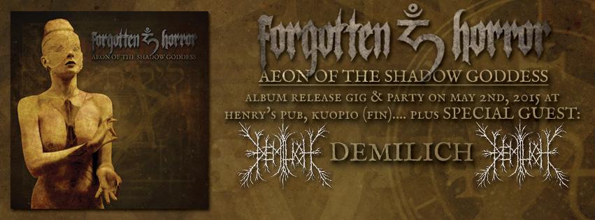 ForgottenHorror's tweet photo. 1 week until the @ForgottenHorror album release gig &amp; party in #Kuopio!!! Special guest: @DemilichBand! #Finnishmetal http://t.co/wW1Bx2L6n0