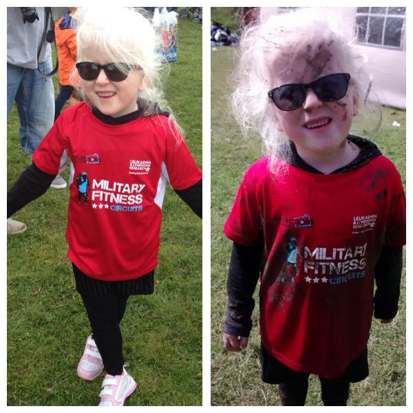 estafish's tweet photo. @I_write_Red @MissKMforever So proud of my little lady. Before and after shots of her mud run #albino #priincess http://t.co/9dYhHDoFly