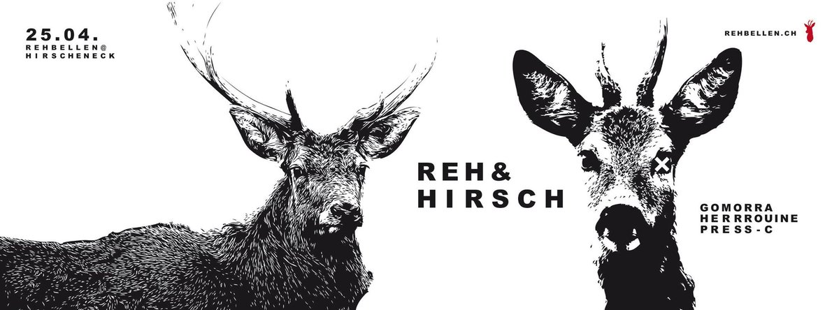 Reh&amp;Hirsch <a href="/Hirscheneck/">Hirscheneck</a> tonight!
<a href="/Rehbellen/">Rehbellen</a> #Techno 23:00