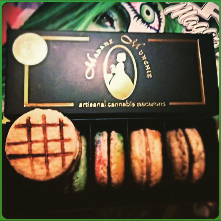 LeafLab's tweet image. Madame Muchies will be a vendor at leaf lab today from 12pm-4pm. Come by and try their amazing #MedicatedMacarons