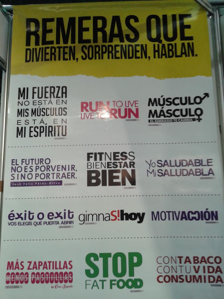 geoelustondo's tweet photo. @3waykis El bienestar se vuelve "camiseta". Genial propuesta de Waykis en #ExpoMercadoFitness @mfeditor @movidasana http://t.co/wIUViHk2rI