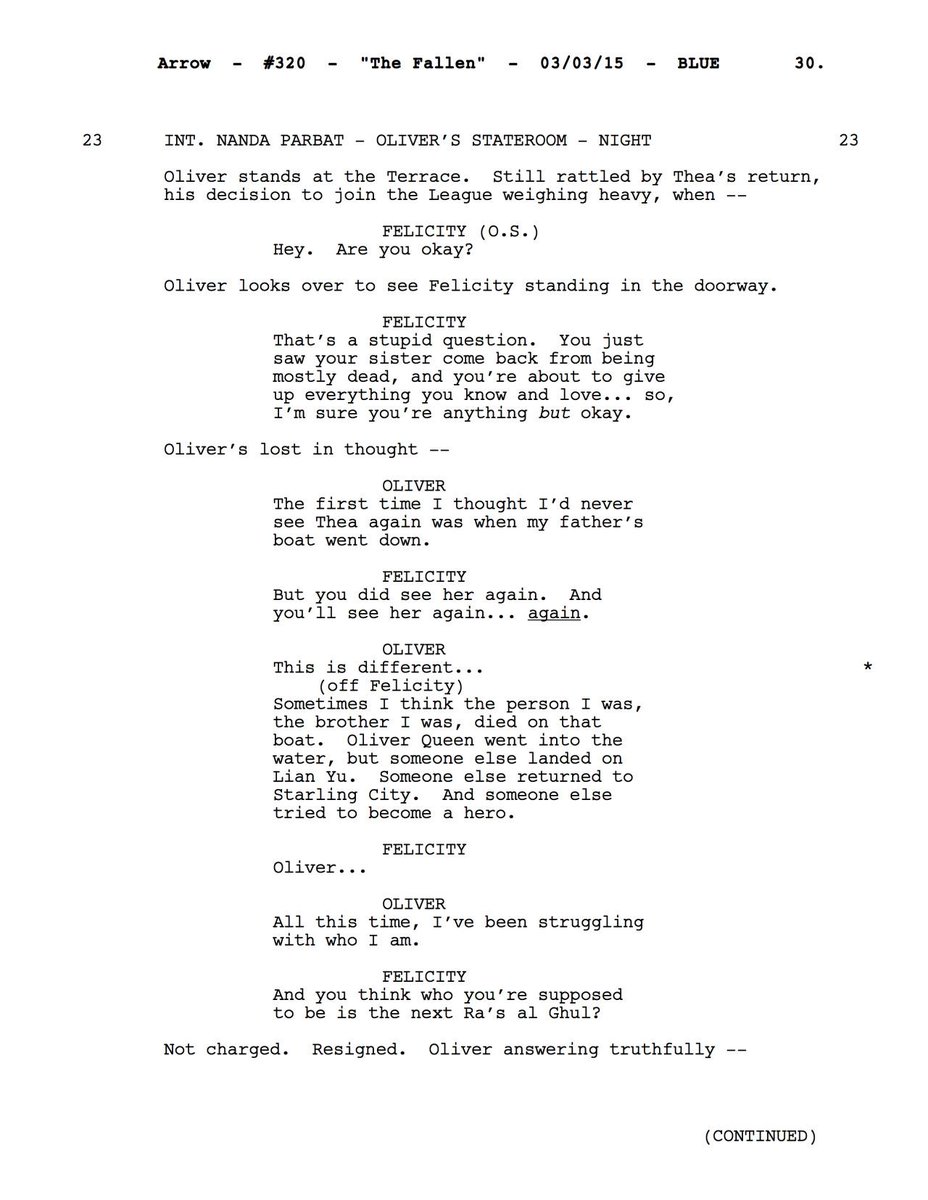 StarlitSky2015's tweet photo. Thank you @mguggenheim ♥ ♡♥ ♡♥ ♡ Originalscript from #Arrow #Remember320 #OlicityMakingLove http://t.co/HDQJmmZ1yj