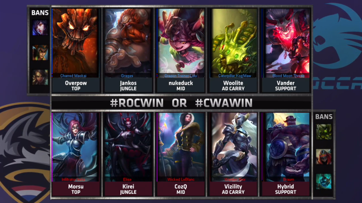 Match point for @ROCCAT! Will they take the series 3:0? #ROCWIN #CWAWIN #LCS