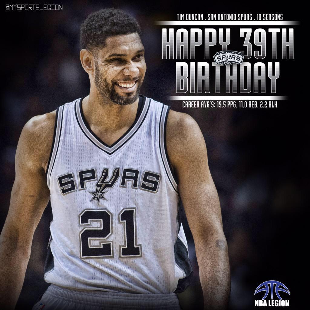 Happy 39th Birthday Tim Duncan! 