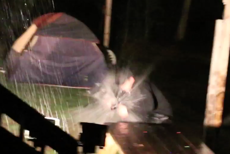 McJuggerNuggets's tweet photo. Oh, baby. Check out this "Water Balloon Point of Impact" shot. That's a BROKEN LENS, mothertrucker. #pwned http://t.co/jAlkcezmmY