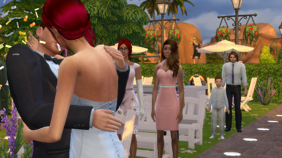 spacylady01's tweet photo. This pic made me tear up due to my sim self watching one of her daughters getting married. #Simmerslife #sammad http://t.co/tPqkoKTk16