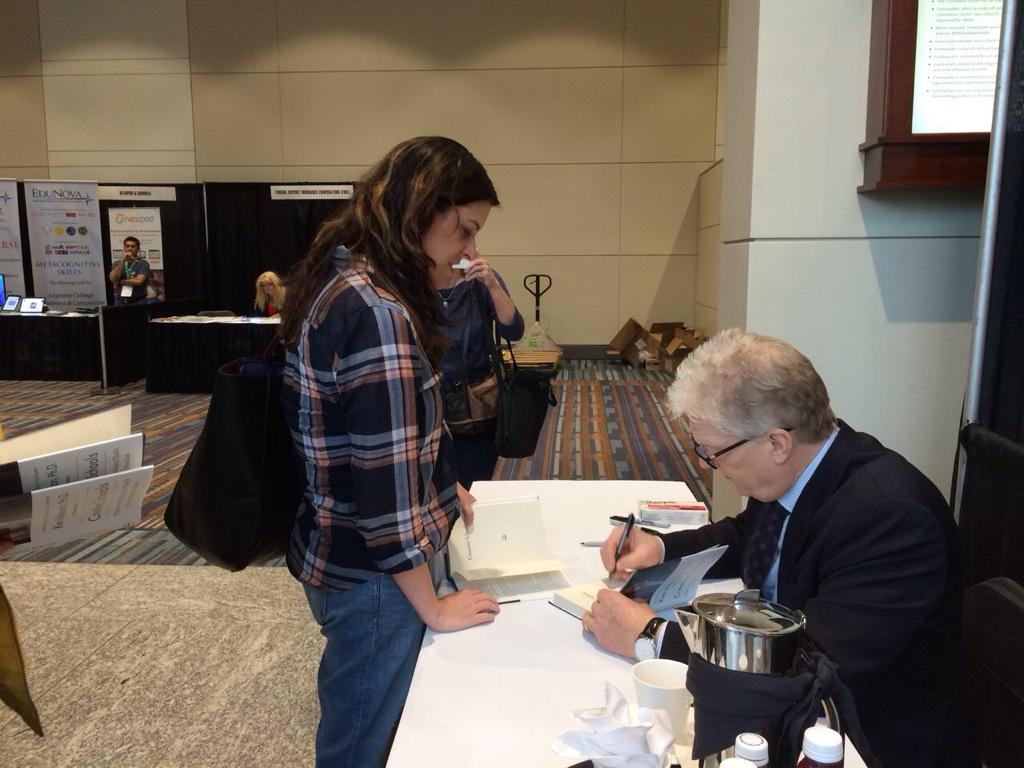 So this happened: "teaching is not a monologue it's a conversation" met Sir Ken Robinson. Just a typical Saturday!