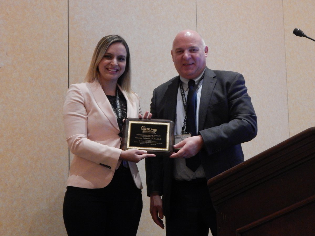 aslmsedu's tweet photo. Congratulations to Vanessa Holanda, M.D.,M.S.-Best Resident/Fellow Abstract Award - Photobiomodulation at #laser2015. http://t.co/GjalbGTui5
