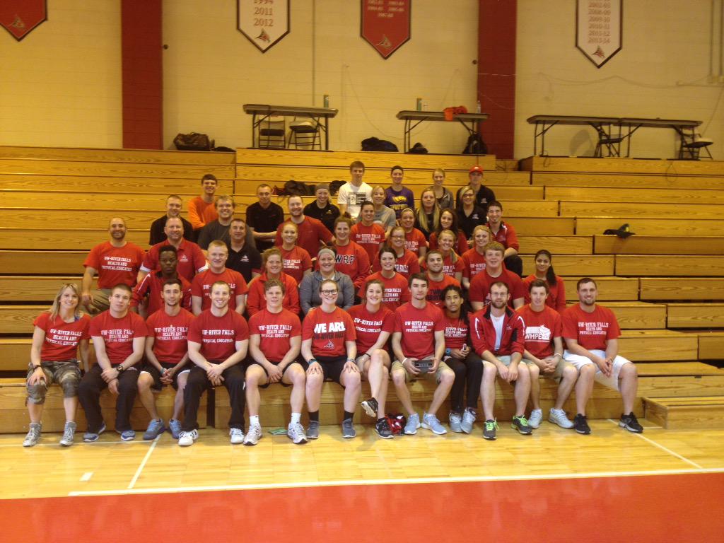 Minnetrini's tweet photo. Great looking group at UWRF Physical Education Future Professional Workshop. http://t.co/ViJpmNe16P