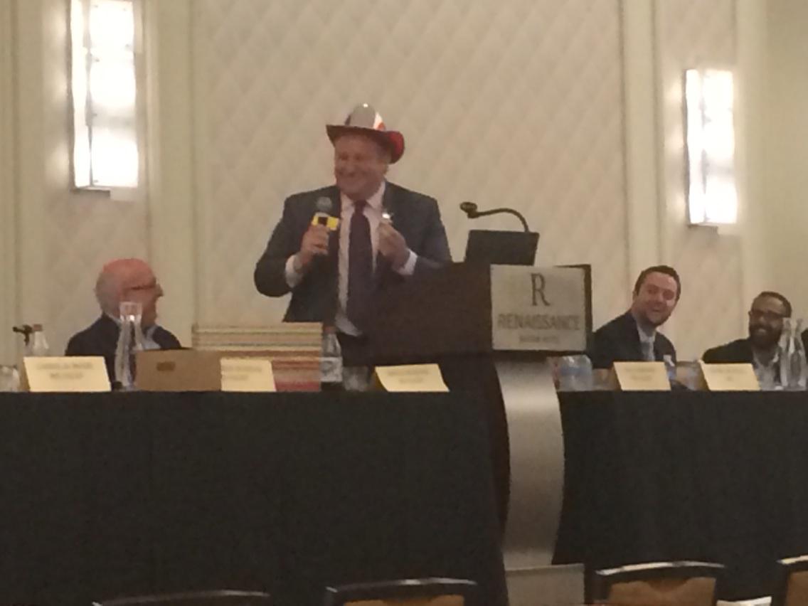 zachjarou's tweet photo. MT “@BeckyBP: Induction of new TCEP President @DocHoxhaj. Nice hat! @TexACEP #TCEP15 http://t.co/TQxMnb9xqC”