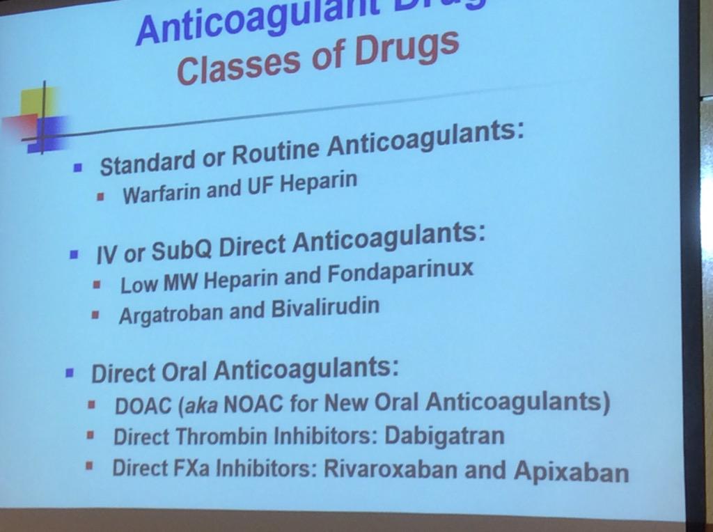 HassellLewis's tweet image. Monitoring of anti-coag drugs Dr. Marlar #OSAP15