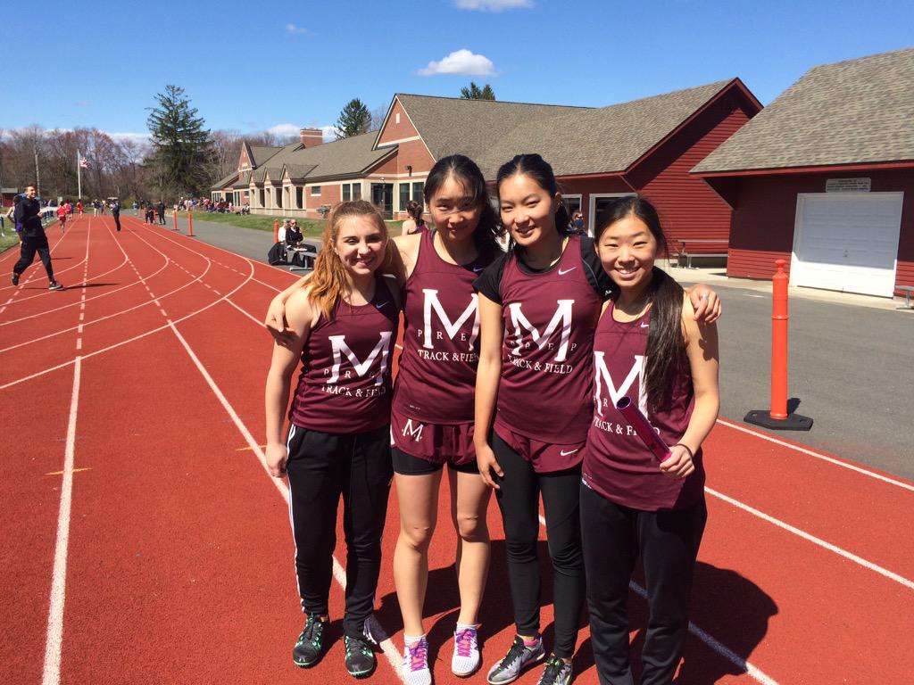 _dicicco's tweet photo. Welcome to the (almost) live coverage of #trackandfield: girls 4x100 takes 1st! @m_prep http://t.co/jLXSVKcKxR