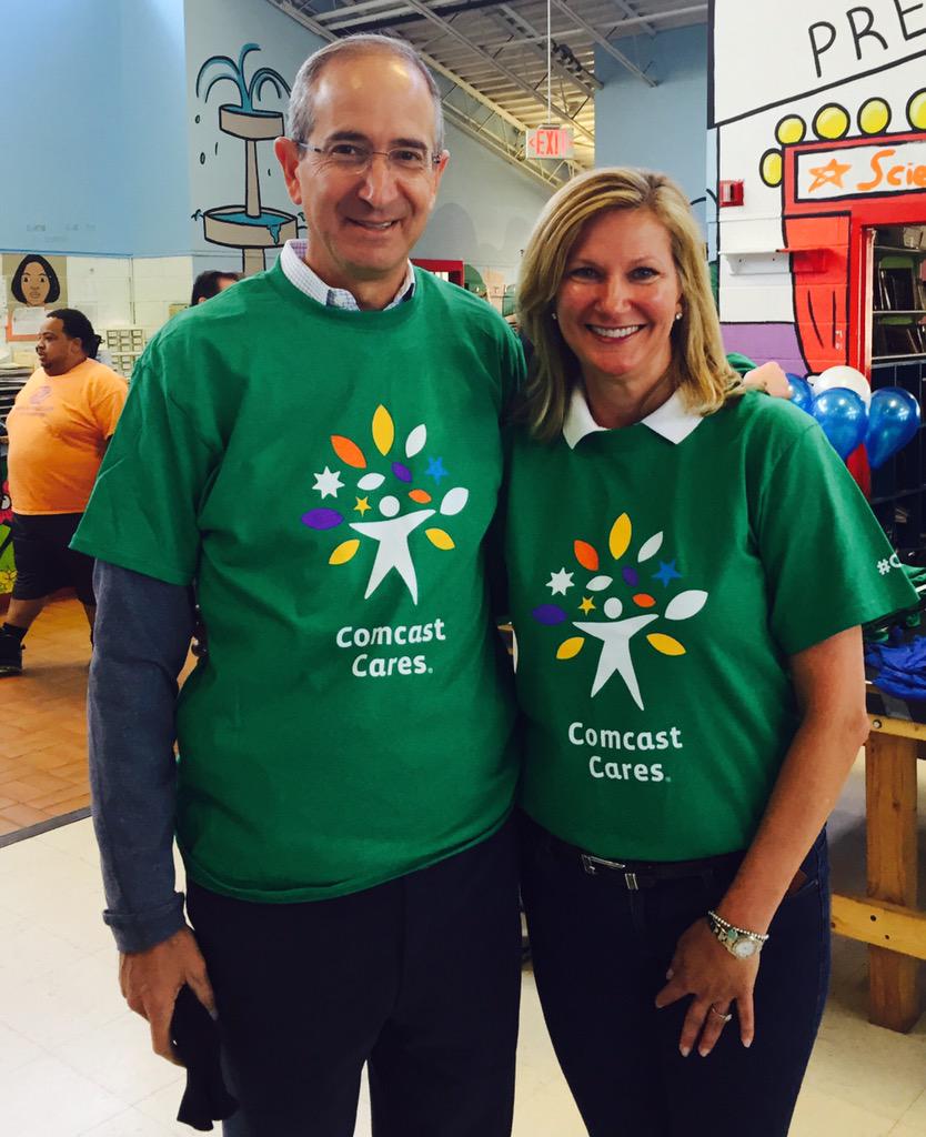 So great to spend #ccday with Comcast CEO Brian Roberts @BGCStamford  @ComcastImpact and with @marymclaughli10