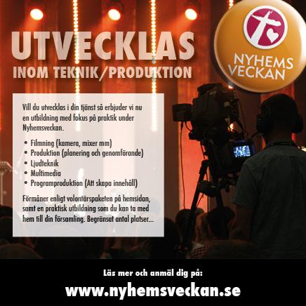 Tillfälle för dig som vill utvecklas!
Läs mer på nyhemsveckan.se/utbildning.html  #nyhem15 #nyhemsveckan
