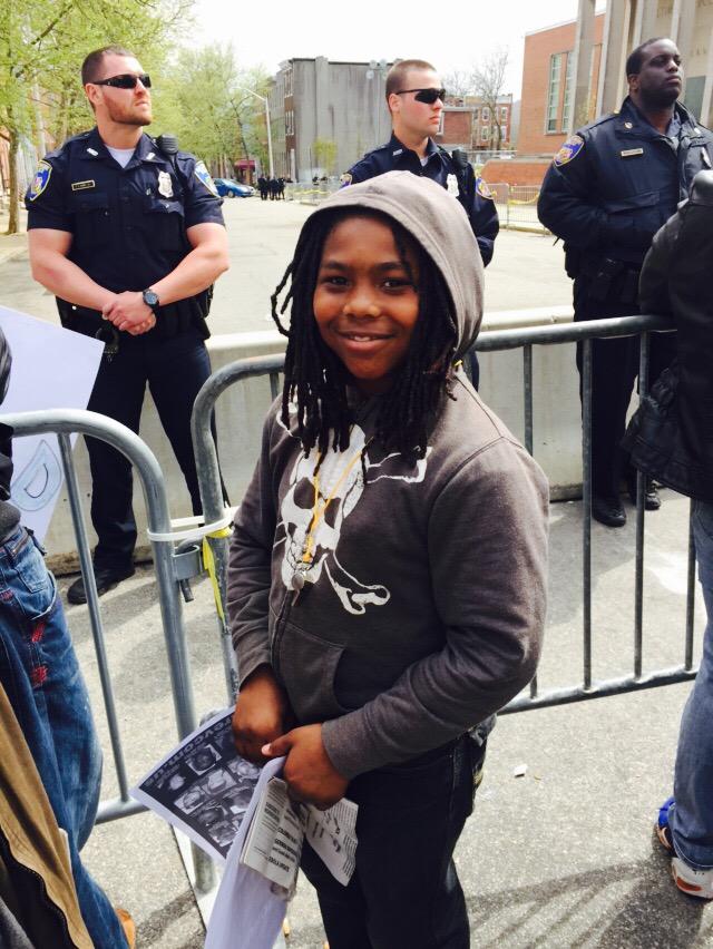 yvonnewenger's tweet photo. Charles Sheppard, 12: "You know how a volcano erupts? That's how I feel inside about this." #FreddieGray http://t.co/dZDAGK8rRI