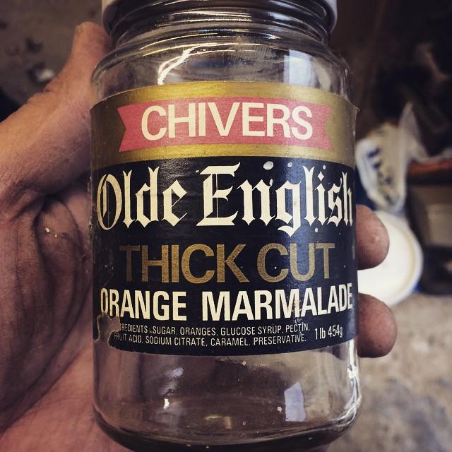mymatejay's tweet photo. #chivers olde English thick cut orange marmalade. Instant nostalgia! #oldpackaging http://t.co/84cjRyMcFS http://t.co/wRCYoJ5xUx