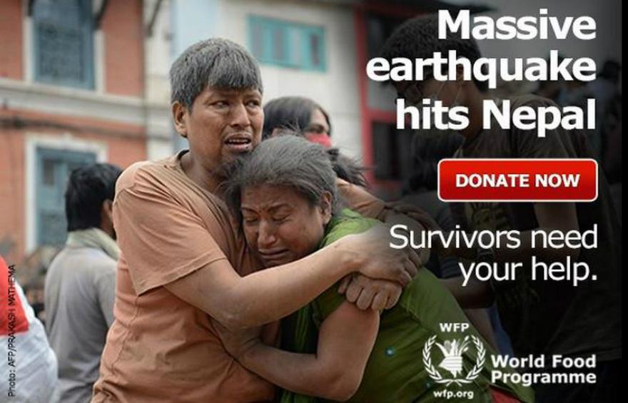 United Nations (@un) on Twitter photo Earthquake survivors in Nepal need your support now. Help <a href="/WFP/">World Food Programme</a> help them bit.ly/1E4TOu8 #Nepalquake Earthquake survivors in Nepal need your support now. Help <a href="/WFP/">World Food Programme</a> help them bit.ly/1E4TOu8 #Nepalquake