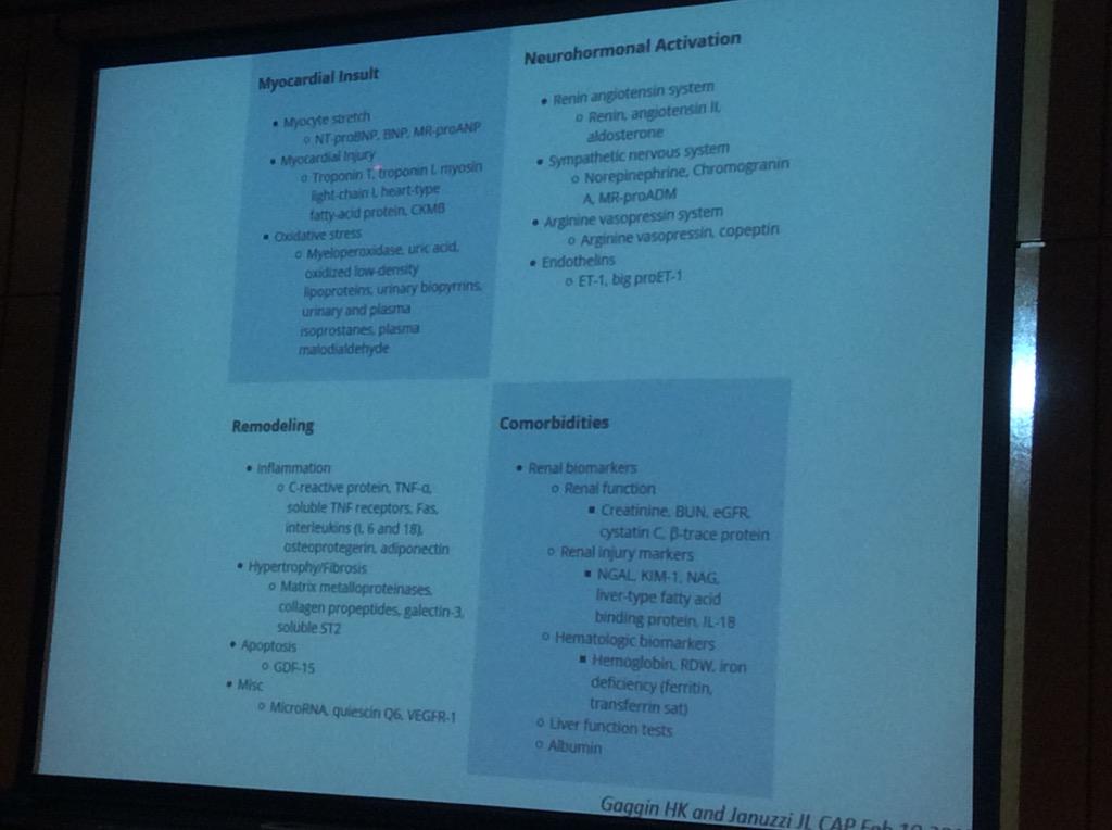 HassellLewis's tweet image. #heartfailure #biomarkers currently center around naturietic substances, but MANY others Dr. Akl #OSAP15
