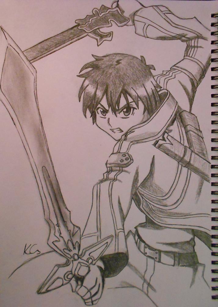 ChillAcrylic's tweet photo. For a personal request for @TheKodaGaming :) #Kirito from @SwordArtUSA #pencildrawing #anime #otaku by @ChillAcrylic http://t.co/LAmrVPxTZg
