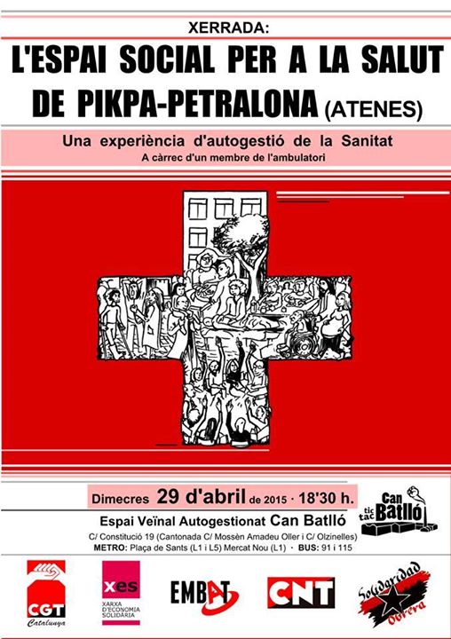 mic_torrijos's tweet photo. dc a @CanBatllo coneixerem experiència d projecte autoorganitzat d’assistència primària d'Atenes [18:30] #ProcesEmbat http://t.co/HTz4cx5Nud
