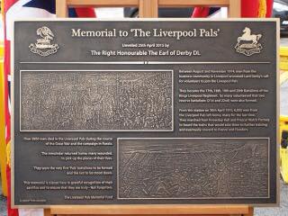 After all the fundraising and promotion Today we finally unveiled a Memorial to the Liverpool Pals at Prescot Station